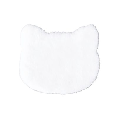 1:12 Scale Miniature Dollhouse Cat Rug  Soft White Faux Fur Carpet, Cozy Bedroom & Living Room Accessory for Dollhouse Decoration, Mini Scene Layout, DIY Display & Micro Landscape Dcor(5.2x4.4in)