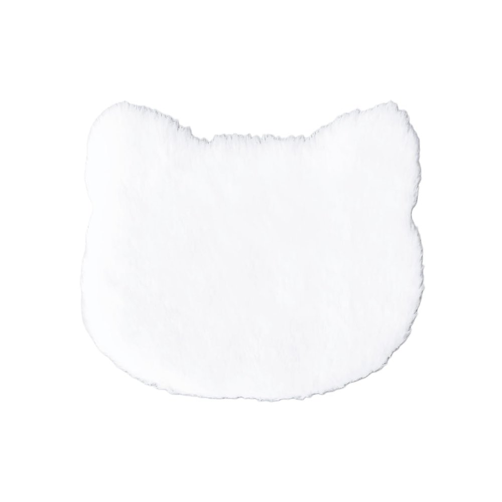 1:12 Scale Miniature Dollhouse Cat Rug  Soft White Faux Fur Carpet, Cozy Bedroom & Living Room Accessory for Dollhouse Decoration, Mini Scene Layout, DIY Display & Micro Landscape Dcor(5.2x4.4in)