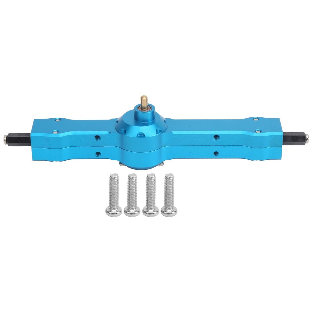 127MM Aluminium Alloy Rear Bridge Axle Assembly, RC Rear Axle for WPL D12 1/10 RC Truck, High - Strength Anodized Surface with Mounting Screws, Durable Upgrade Part for Enhanced Pe (Blue B)