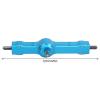 127MM Aluminium Alloy Rear Bridge Axle Assembly, RC Rear Axle for WPL D12 1/10 RC Truck, High - Strength Anodized Surface with Mounting Screws, Durable Upgrade Part for Enhanced Pe (Blue B) view 2