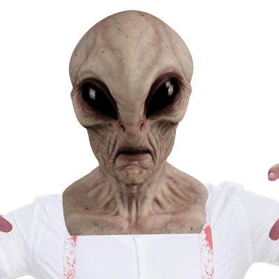 Alien Halloween - Full Head Latex Costume, Scary Horror | Realistic Alien Cosplay Accessory For Parties, Themed Events, Halloween Night, Christmas Fun, Performances, Carnival Dress