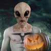 Alien Halloween - Full Head Latex Costume, Scary Horror | Realistic Alien Cosplay Accessory For Parties, Themed Events, Halloween Night, Christmas Fun, Performances, Carnival Dress view 2