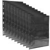 UPKOCH 10-sheet Loose-leaf Stamp Holder Binder with Pvc Pages Small Stamp Collection Album for Collectors Double-sided Black Background Inserts and Storage view 1