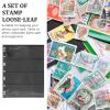 UPKOCH 10-sheet Loose-leaf Stamp Holder Binder with Pvc Pages Small Stamp Collection Album for Collectors Double-sided Black Background Inserts and Storage view 4