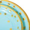 DOITOOL 16pcs First Birthday Party Paper Plates Set, 7" and 9" Disposable Dinner Plates with Gold Foil Accent, 1st Birthday Tableware for Boys view 3