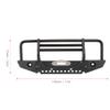 Metal Front Bumper for - 4 Axial SCX10 90046 RC Car, Heavy Duty RC Car Accessory with Red Hooks and LED Lights, Durable RC Spare Parts for Off - Road Adventure view 3