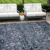 HomeRoots 579958 8 x 10 ft. Oriental Washable Indoor & Outdoor Rectangle Area Rug Navy Blue & Sky Blue view 1