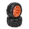 2Pcs RC Wheels Hubs Tyre Rubber Tires, Perfect Replacement for ZD Racing 8477 1/8 Scale RC Car, High Grip Textured Surface with Enhanced Stability, Compatible with Redcat Rovan HPI view 1