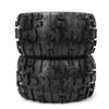 2Pcs RC Wheels Hubs Tyre Rubber Tires, Perfect Replacement for ZD Racing 8477 1/8 Scale RC Car, High Grip Textured Surface with Enhanced Stability, Compatible with Redcat Rovan HPI view 2