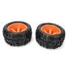 2Pcs RC Wheels Hubs Tyre Rubber Tires, Perfect Replacement for ZD Racing 8477 1/8 Scale RC Car, High Grip Textured Surface with Enhanced Stability, Compatible with Redcat Rovan HPI view 4
