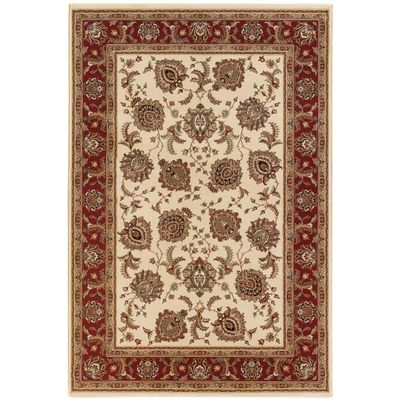 HomeRoots 574333 8 x 11 ft. Ivory & Red Oriental Rectangle Traditional Area Rug