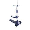 ToysCentral Basics Kids Scooter with Seat, Adjustable Height 4 Gears 62cm to 78cm Folding Scooter for 1-10 Year Olds, with Flashing Wheels and Built in Music (Blue) view 1