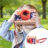 EHJRE Wooden Mini Pretend Camera Toy with Real Sounds and Light Sensory Toy for Christmas view 2