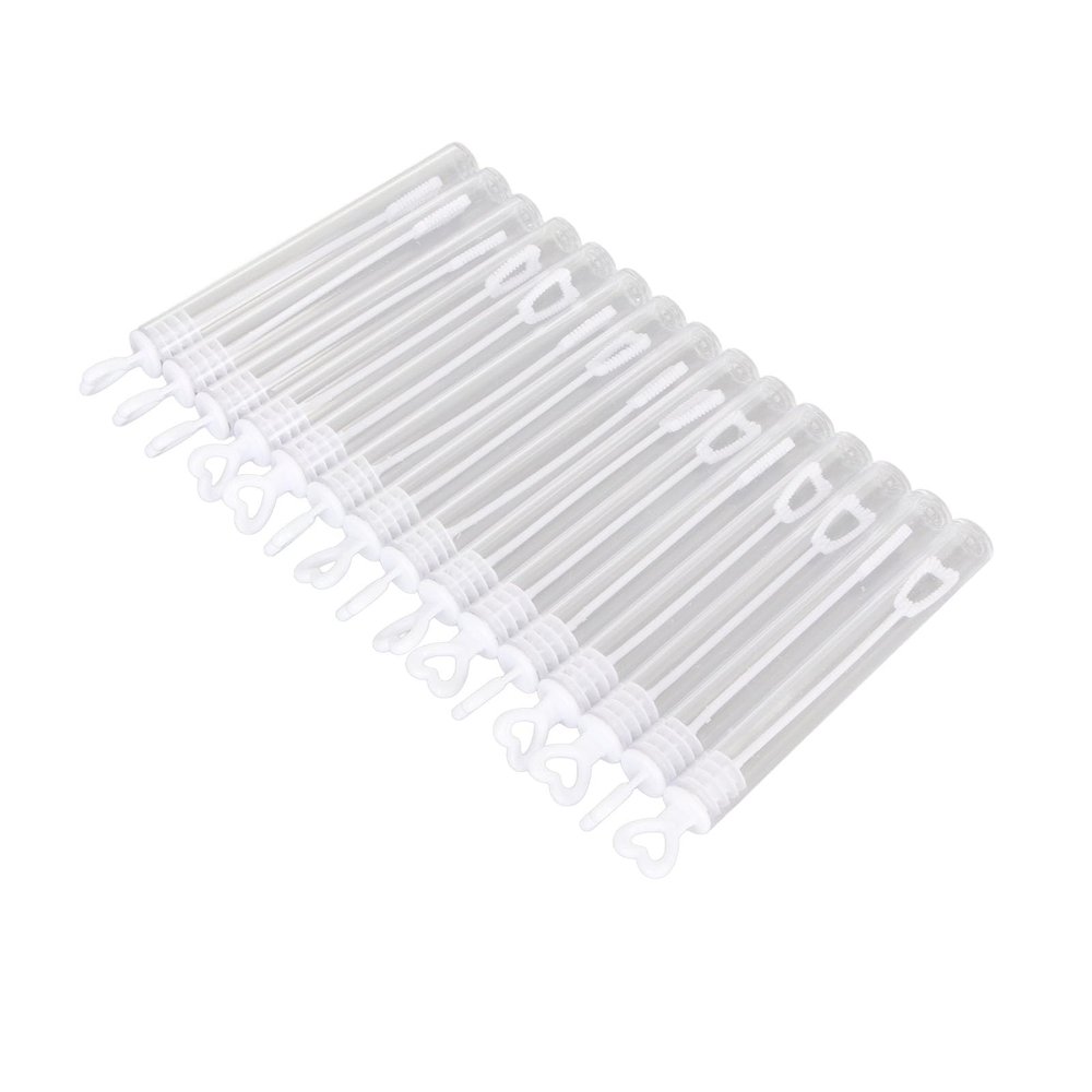 LiebeWH 50Pcs Bubble Wand, Transparent Leakproof Lightweight Bubble Wands Bulk with Sturdy Durable Design, for Weddings Parties Anniversaries Events