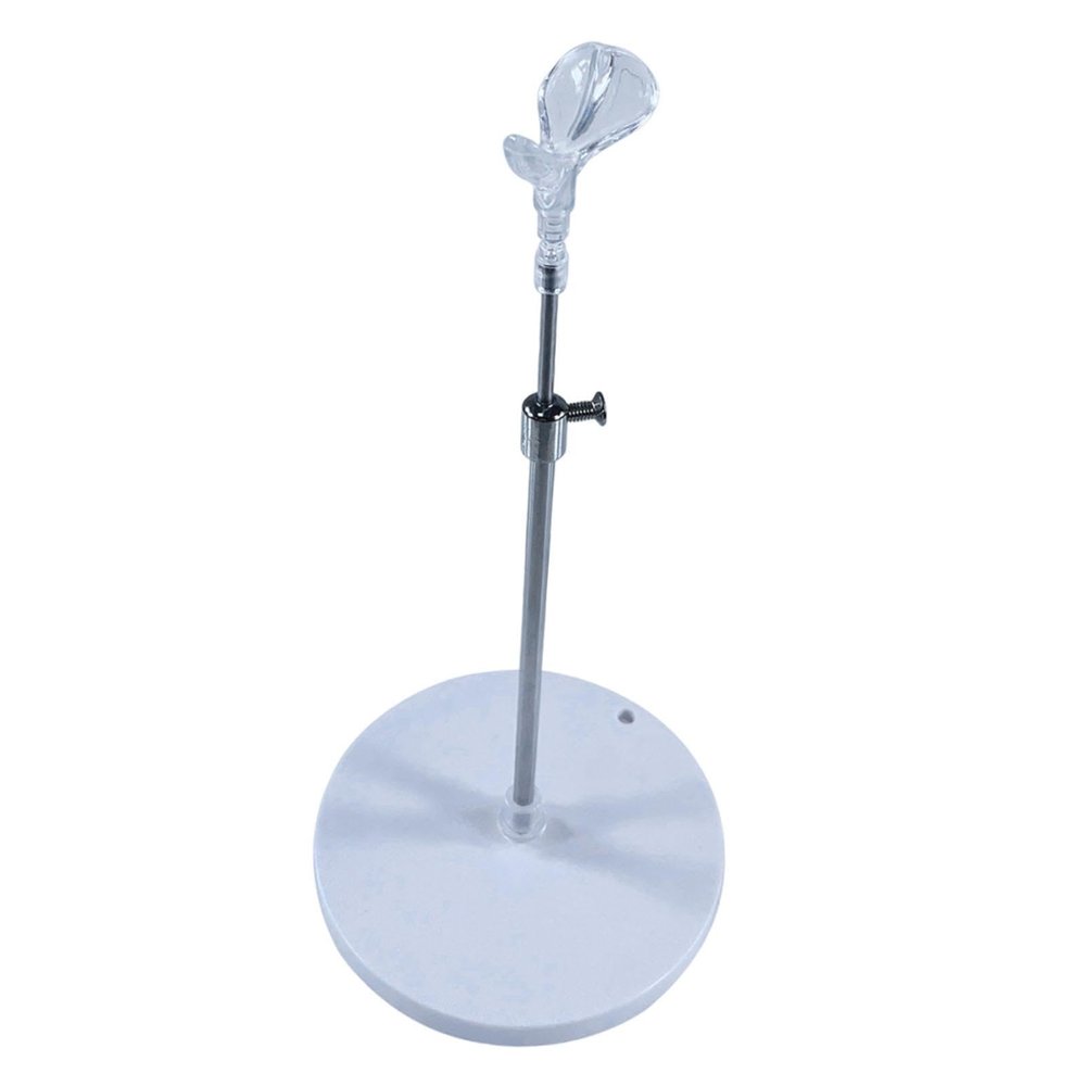1/12 1/6 BJD Doll Stand Accessories Sturdy with Stable Base Durability, Premium, Action Figure Stand, Adjustable Height , White