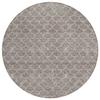 HomeRoots 596215 8 ft. Taupe & Beige Round Geometric Washable Indoor & Outdoor Area Rug view 1
