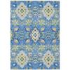 HomeRoots 597679 10 x 14 ft. Blue Green & Orange Oriental Washable Indoor & Outdoor Rectangle Traditional Area Rug view 1