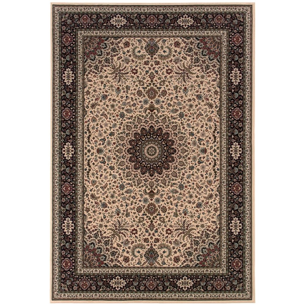 HomeRoots 574279 10 x 13 ft. Ivory & Black Oriental Rectangle Traditional Area Rug