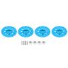RC Car Brake Disc Set, Aluminum Alloy Wheel Hex Hub Brake Disc with M4 Lock Nuts, High Performance RC Road Racing Parts, Durable Upgrade for 1/10 Scale RC Like D4 D5 (Blue) view 1