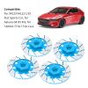RC Car Brake Disc Set, Aluminum Alloy Wheel Hex Hub Brake Disc with M4 Lock Nuts, High Performance RC Road Racing Parts, Durable Upgrade for 1/10 Scale RC Like D4 D5 (Blue) view 3