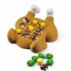 Vexthonarix Turkey Tic Tac Toe,Thanksgiving Table Game,Fall Family Game,Hostess Gift Idea,White Elephant,Travel Tic Tac Toe, Sensory Toy (Light Brown) view 1