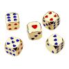 5 Pcs Metal 6 Sided Round Corner Dice with Heart-Shaped Points Role Playing for Table Game Classroom Teaching Role Playing Party view 1