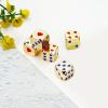 5 Pcs Metal 6 Sided Round Corner Dice with Heart-Shaped Points Role Playing for Table Game Classroom Teaching Role Playing Party view 3