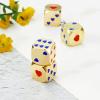5 Pcs Metal 6 Sided Round Corner Dice with Heart-Shaped Points Role Playing for Table Game Classroom Teaching Role Playing Party view 4