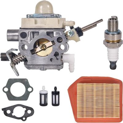4147-120-0625 FS240 Carburetor Kit for Stihl FS240, FS240C, FS240R, FS240RC, FS260, FS260C, FS260R, FS260RC, FS360C, FS410C. Replace OEM 4147 120 0625 with 4147 141 0300 Air Filter.