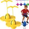 Balance Jumping Ball,jump balance ball with handle and Ball Pump,Indoor & Outdoor jumping ball, Exercise for Balance, Coordination, And Fitness (2pcs-yellow) view 1