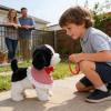 Electronic Plush Puppy Dog , Walking Barking Toy Puppy with Remote Control Leash , Interactive Plush with Simulation Walking Singing Barking Remote Control Pet for Childrens Safe RolePlay Activity view 4