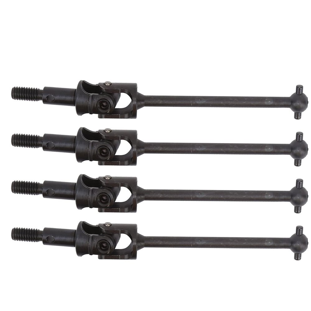 4Pcs Steel CVD Drive Shaft Transmission Axle for HSP 94123/94108/94102, 1/10 RC Car Drive Shaft, CNC Machined Steel Axle with Anti - Drop Design, Durable Replacement for Dog Bone 0 (Black)