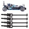 4Pcs Steel CVD Drive Shaft Transmission Axle for HSP 94123/94108/94102, 1/10 RC Car Drive Shaft, CNC Machined Steel Axle with Anti - Drop Design, Durable Replacement for Dog Bone 0 (Black) view 3
