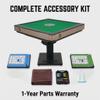 Auto Foldable Mahjong Table for Chinese//Taiwanese Rules - Ultra Thin Electric Shuffling Machine with 10,000+ Cycles, 42mm Mahjong Tiles Without Numerals & Chess Mat (Easy Assembly) (Champagne Color) view 4