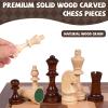 15 Inch Magnetic Chess Set with Wooden Folding Board, Staunton Chess Pieces, 2 Extra Queens Included, Portable Travel Chess Set, Classic Strategy Board Game for Kids & Adults (Walnut) view 4