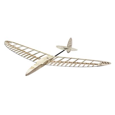 AEORCACC FD12 Windrunner DLG Balsawood Glider Kit, 1200mm Wingspan Hand-Launch Wooden Glider Model for Hobbyists and Aviation Enthusiasts