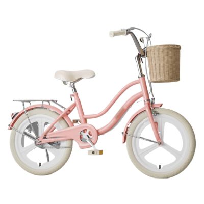 Wiggle Scooter Kids Bike Children Bicycle Rider Height 32-60 Inch, Coaster Brake with Woven Basket Bell(Pink1,20inch)