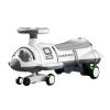 Wiggle Scooter Electric Twist Car with Pedals 2 in 1 Swing Cars Silent Colourful Light-Emitting Wheels 360 Rotating(Grey,Sliding Type) view 1
