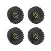 Brass 0.7" Wheel and Brass/Offset and 0.7 Wheel Tire with Foam for SCX30 Cars Upgrade Parts 4pcs/Set (Wheel Offset and Tire Set) view 1