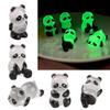 5xCute Mini Luminous 3D Panda Resin Crafts Glow in Dark Miniatures Panda Micro Landscape Statues Home DIY Ornaments view 2