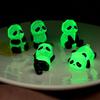 5xCute Mini Luminous 3D Panda Resin Crafts Glow in Dark Miniatures Panda Micro Landscape Statues Home DIY Ornaments view 3