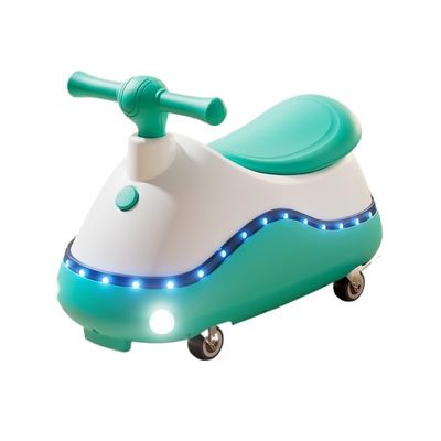 Wiggle Scooter Swing Car Peanut Shape with Music Light No Pedal Anti-Rollover Swing Silent Wheels Durable and Safe(Blue)