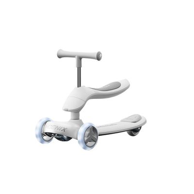 Wiggle Scooter Children's Scooter Foldable Kick Scooter Portable Push Balance Scooters with Seat Cushion for Boys and Girls(Grey)