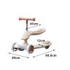 Wiggle Scooter Children's Scooter Foldable Kick Scooter Portable Push Balance Scooters with Seat Cushion for Boys and Girls(Grey) view 2