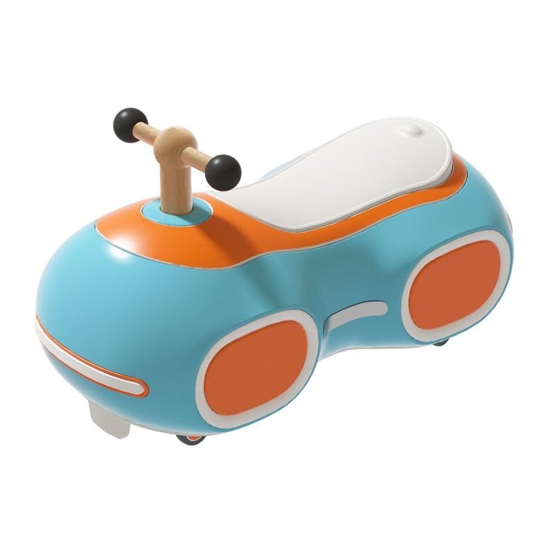 Wiggle Scooter Ride On Toys Light Music & Under-Seat Storage Foot-to-Floor Sliding Car Safe Sturdy Push Cars(Blue)
