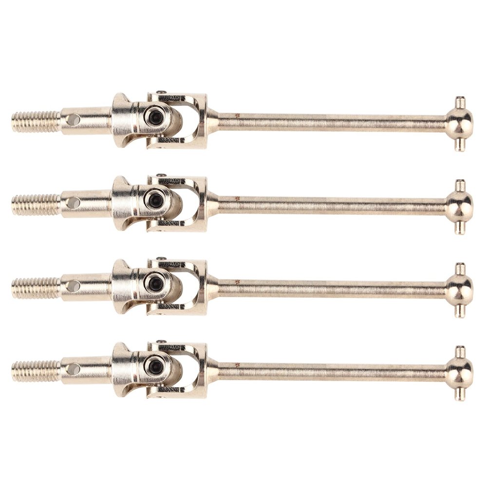 4Pcs Steel CVD Drive Shaft Transmission Axle for HSP 94123/94108/94102, 1/10 RC Car Drive Shaft, CNC Machined Steel Axle with Anti - Drop Design, Durable Replacement for Dog Bone 0 (Silver)
