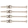 4Pcs Steel CVD Drive Shaft Transmission Axle for HSP 94123/94108/94102, 1/10 RC Car Drive Shaft, CNC Machined Steel Axle with Anti - Drop Design, Durable Replacement for Dog Bone 0 (Silver) view 1
