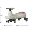 Wiggle Scooter Wiggle Car for Kids Ride On Toy Silent Wheel Sound and Light Music Model for Ages 3 and Up(Khaki) view 2