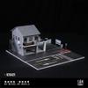 1/64 Diorama Car Garage Model, LED Lighting Parking Lot Scene Display Case, for 1:64 Diecast Model Cars Display, Car Display Cabinet, Building Garage Diorama (Japanese Repair Shop) view 2