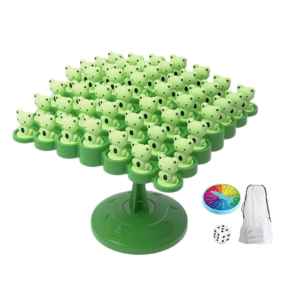 Frog Balance Game - Interactive Funny Desk Toy, Astronaut Two-Player Balanced Tree with Skill Challenge, Engaging Hand-Eye Coordination Game, Playroom Daycare Party Activity for Kids Girls Boys Adults